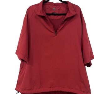 Red Hooded Poncho